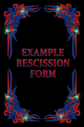 EXAMPLE RESCISSION FORM