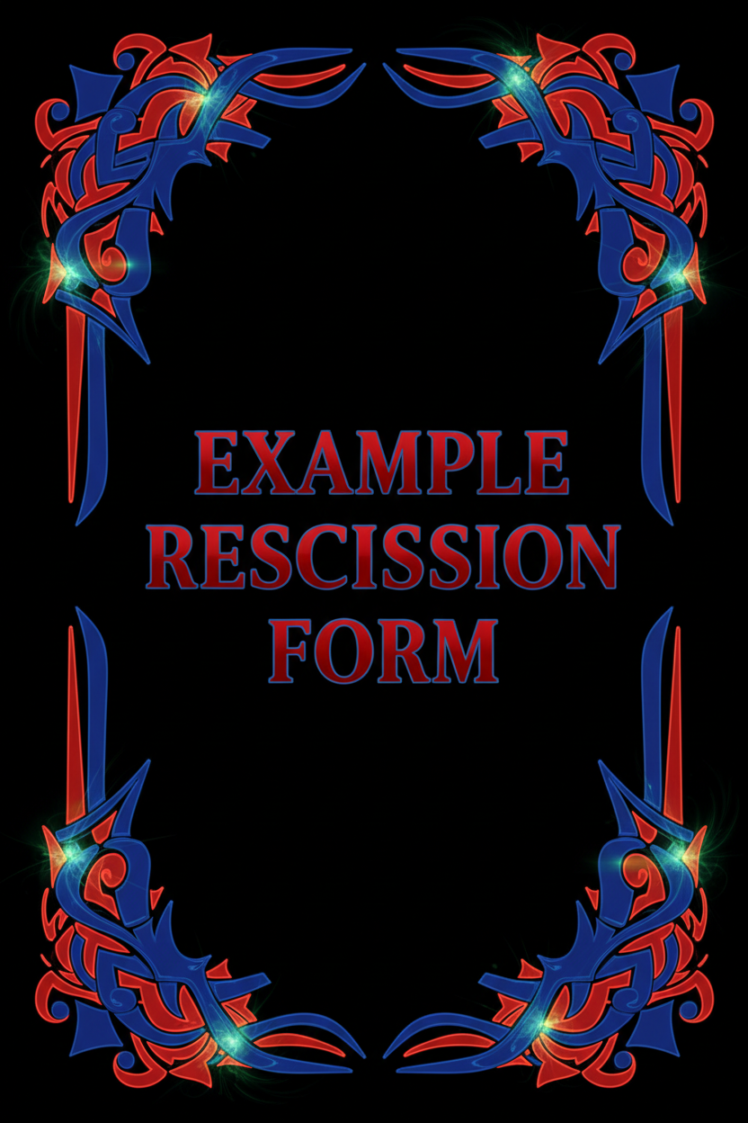EXAMPLE RESCISSION FORM