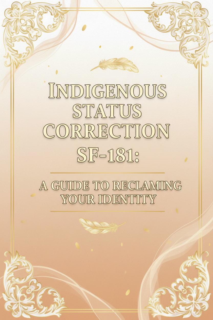 INDIGENOUS STATUS CORRECTION SF-181