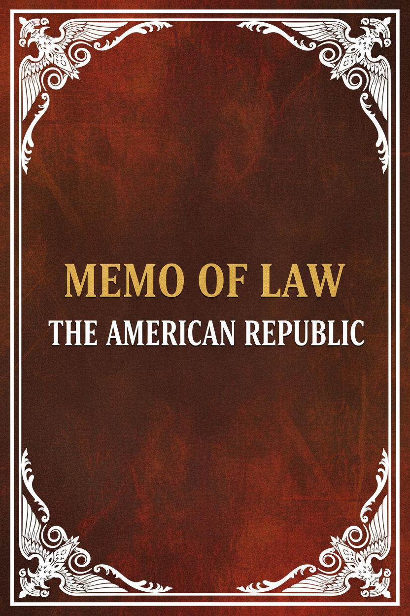 MEMORANDUM OF LAW - THE AMERICAN REPUBLIC