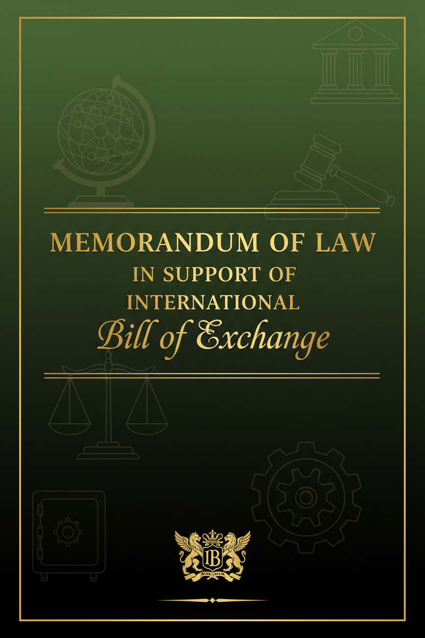 MEMORANDUM OF LAW IN SUPPORT OF INTERNATIONAL BILL OF EXCHANGE