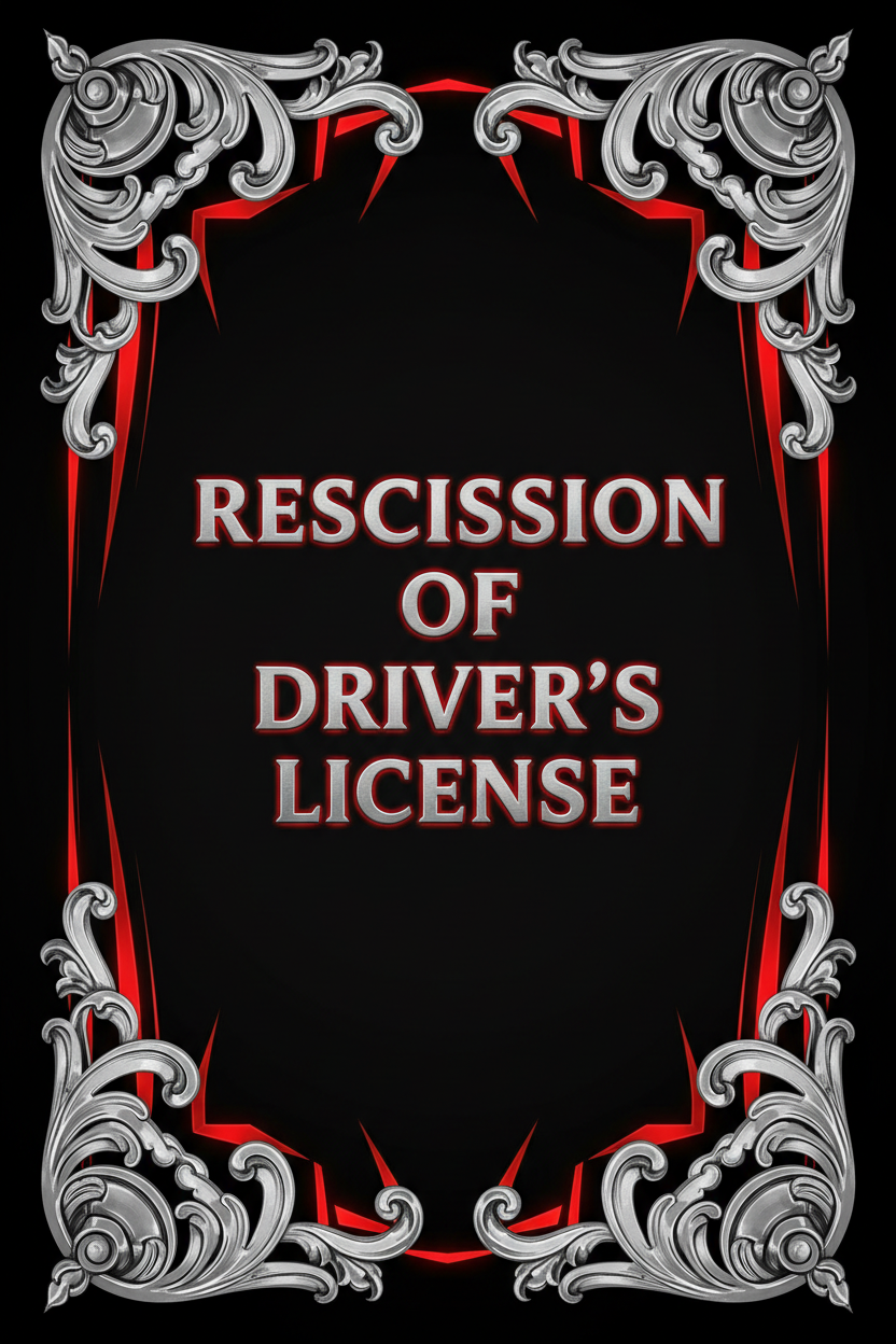 RESCISSION OF DRIVER'S LICENSE
