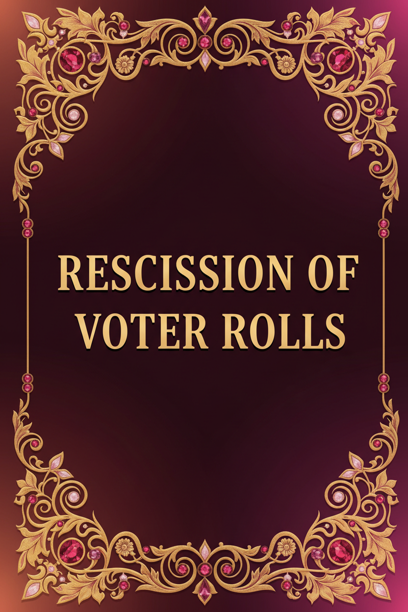 RESCISSION OF VOTER ROLLS